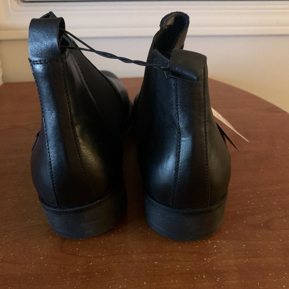 Zara Men's Chelsea Leather Ankle Boots Black - Size 8 Brand New With Tags $119 - Picture 4 of 7